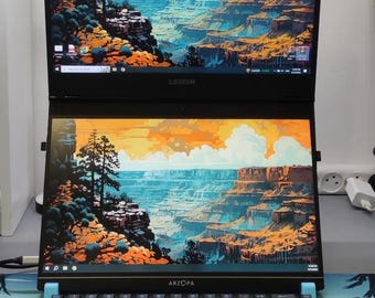 Laptop and portable-monitor vertical stand