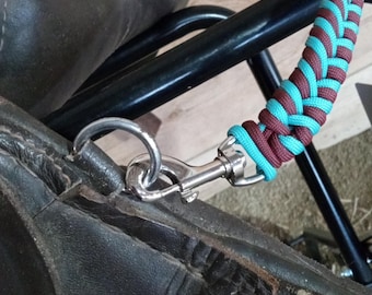 Braided Polycord Grab Strap: English Saddle Balance Handle