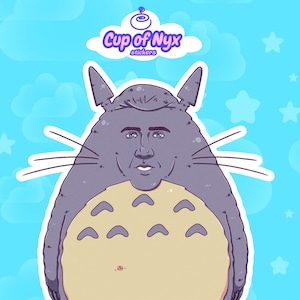 My Neighbor Cage - Funny Anime Meme Sticker