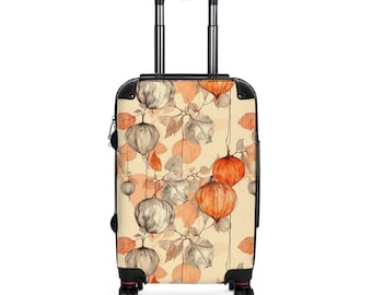 Botanical Illustration Carry-On Suitcase with Wheels and Handle