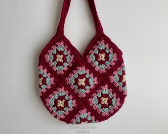 The Arabella Bag - Crochet Granny Square Purse | Boho Crochet Bag