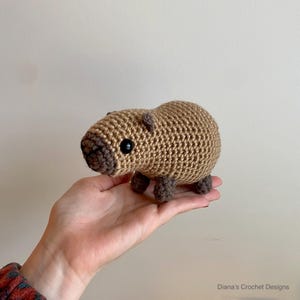 Crochet Capybara Amigurumi Plush / Tupi the Capybara Crochet Toy