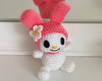 Happy Bunny Crochet Pattern / Cute Amugurumi Crochet Pattern