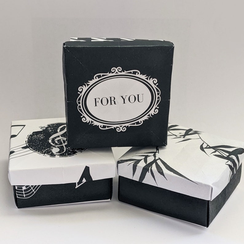 Trio of Origami Box Templates printables - Etsy