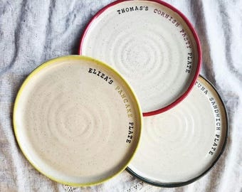 Slogan personalised 21cm plate