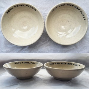 Slogan personalised kids breakfast bowls