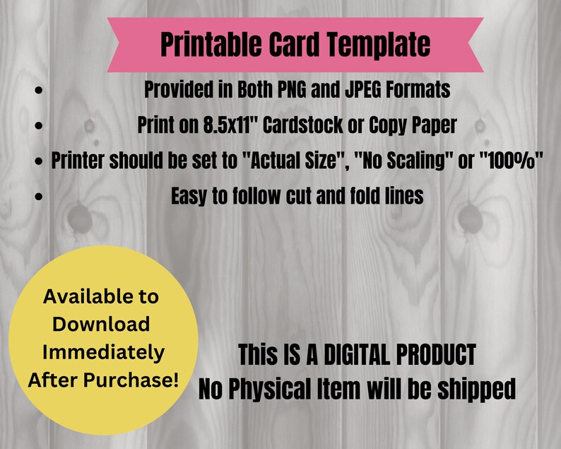 Printable Happy Birthday Card, Printable Card, Instant Digital Download ...