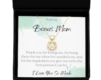 Jewelry gift for bonus mom heart necklace