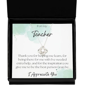 Jewelry gift for teacher heart necklace