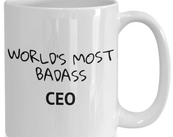 World's Most Badass C.E.O. Mug, CEO Gifting, CEO Mug, Future CEO, Coworker, Hard Worker, Future Is Female