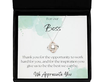 Jewelry gift for our boss from us heart necklace