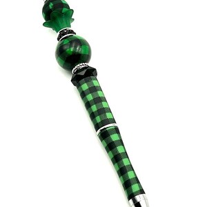 Printed Holiday beaded pen.