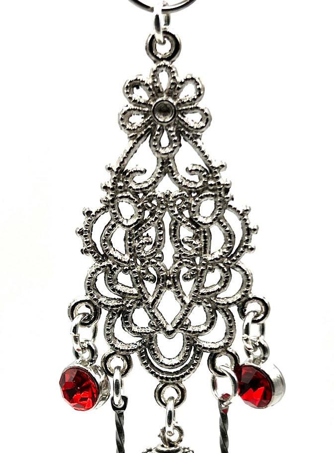 Luxe Tre Bijoux Ornament (tree Jewelry) Set of 2-silver Metal and