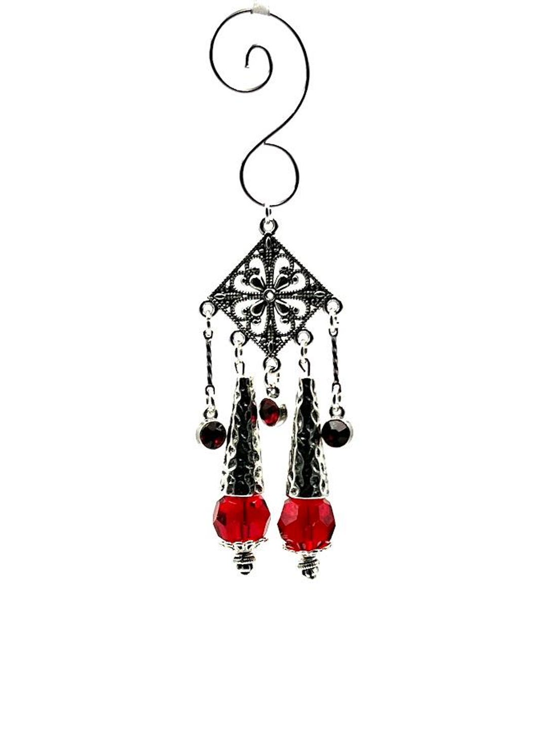 Luxe Tre Bijoux Ornament (tree Jewelry) Set of 2-silver Metal and
