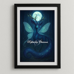 Lunalyss Fairy Poster — Digital Printable Illustration, A4 Fantasy Art, Magical Wall Decor, Downloadable PDF File