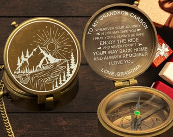 Christmas Gift, Gift Dad, Friend Gift, Personalized Compass, Gift Compass,  Engraving Gift, Adventure Awaits, Husband Gift, Anniversary Gift