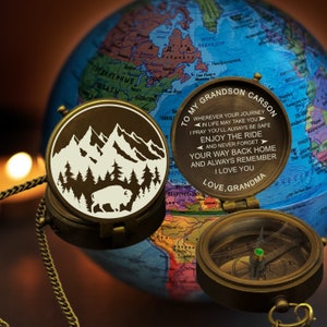 To My Son Personalzed Compass Gft, Mother To Son Gft, Engraved Compass, Father To Son Gft - View #9