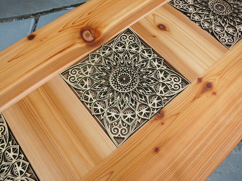 King Cedar Mandala Headboard Etsy