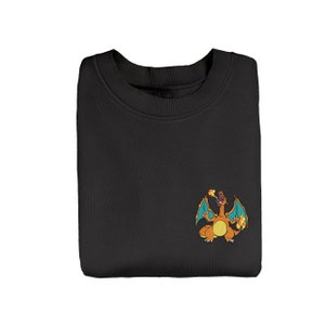 Embroidered Sweatshirt, Anime Sweatshirt, Anime Embroidered Sweatshirt, Embroidered Crewneck Sweater, Embroidered Gift