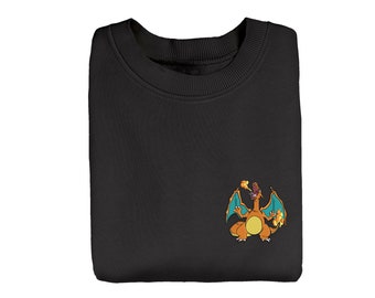 Embroidered Sweatshirt, Anime Sweatshirt, Anime Embroidered Sweatshirt, Embroidered Crewneck Sweater, Embroidered Gift