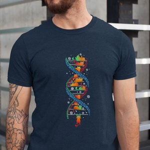 Cats DNA Cat Science T-Shirt | DNA Shirt | Cute Cat Shirt | Kitten Shirt | Days Of School Shirt | Teacher Shirt | Cat Paws