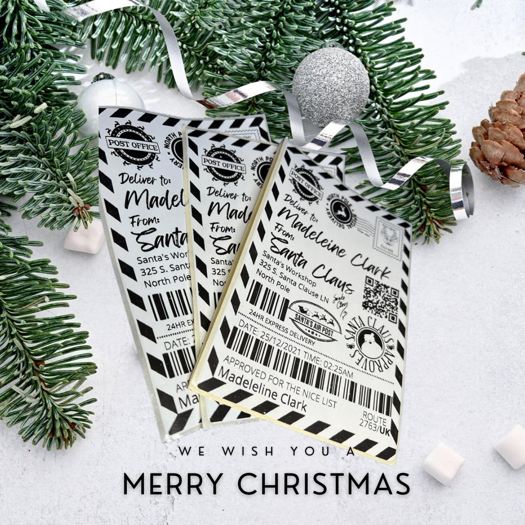 Personalised Large Christmas Sticker Labels, Personalised Christmas