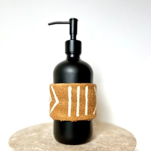Unique Rustic Organic Mud cloth Soap and Candle Cover - Reversible,Removable and Multifunctional