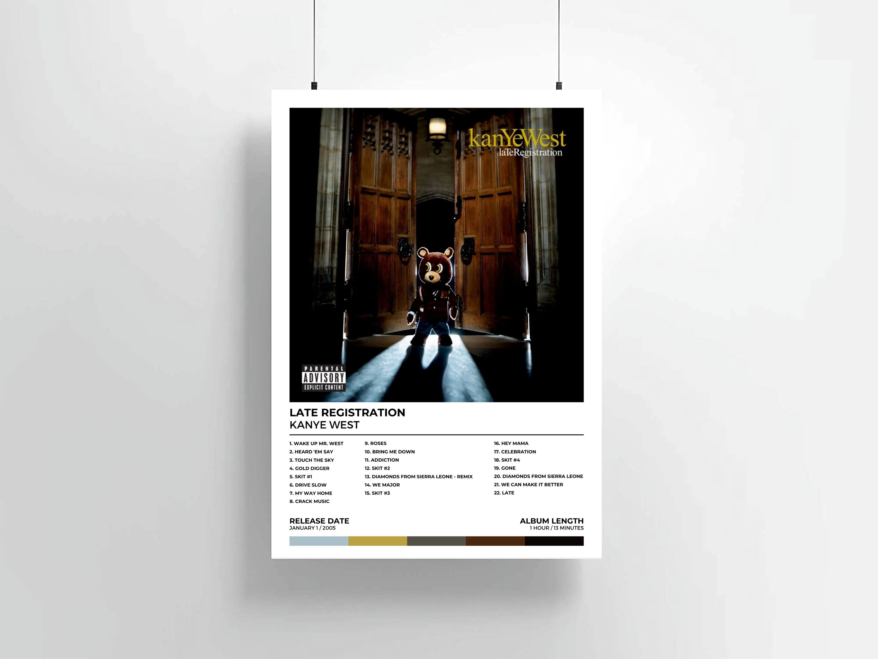 Discover Kanye West Poster // Late Registration Album