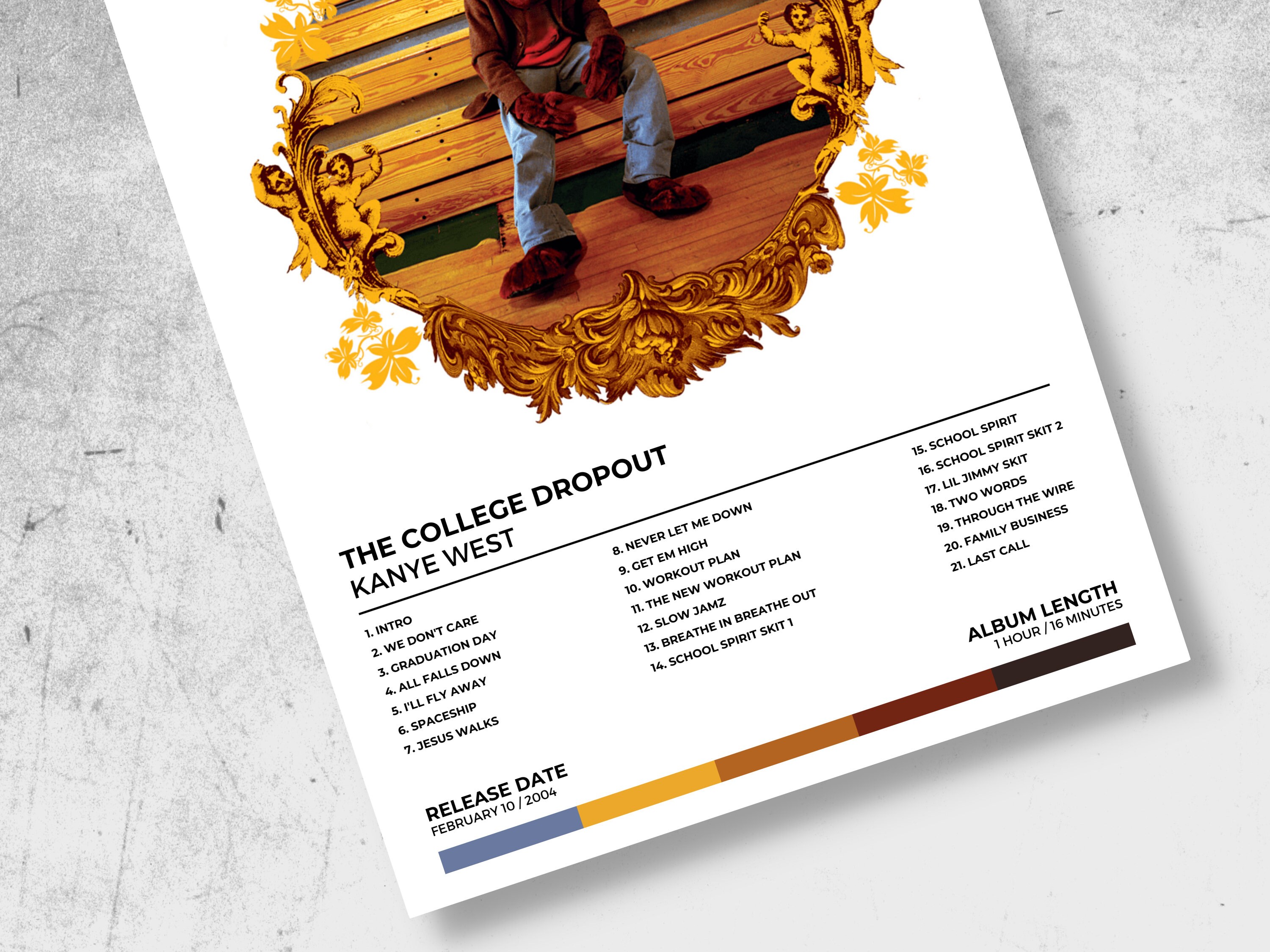 Kanye West Poster // The College Dropout Album // Kanye West The(07)