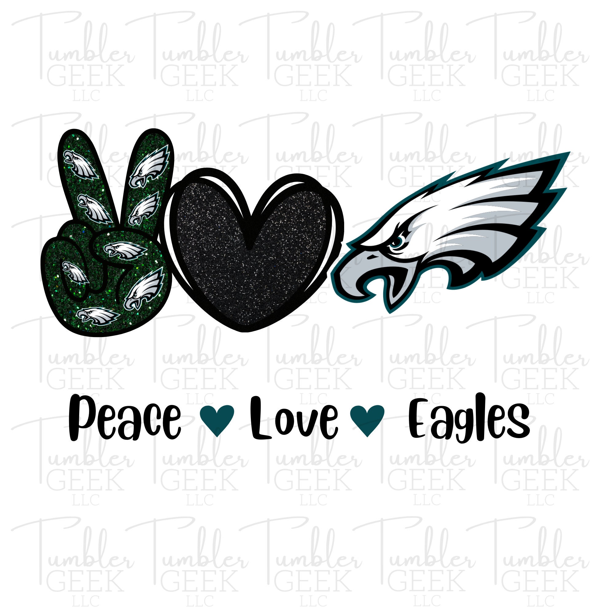 Philadelphia Eagles SVG, Peace Love Eagles Football Team SVG - WildSvg