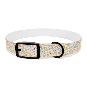 Floral Dog Collar, Adjustable Pet Collar, Stylish Dog Accessory, Dog Gift, Flower Pattern Collar for Small or Large Dogs