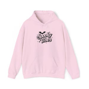 Spooky Vibes Halloween Hooded Sweatshirt, Trendy Unisex Hoodie, Scary Fall Apparel, Creepy All Hallows Eve Jumper, Haunted House Costume