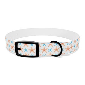 Beachy Starfish Dog Collar, Summer Dog Accessory, Cute Pet Collar, Ocean Theme Dog Gear, Nautical Dog Fashion