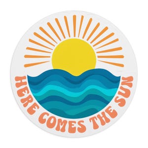 Sunrise Ocean Wave Mouse Pad - Here Comes The Sun, Desk Accessory, Gift for Gamers and Students, Home Office Decor, Tropical Vibes
