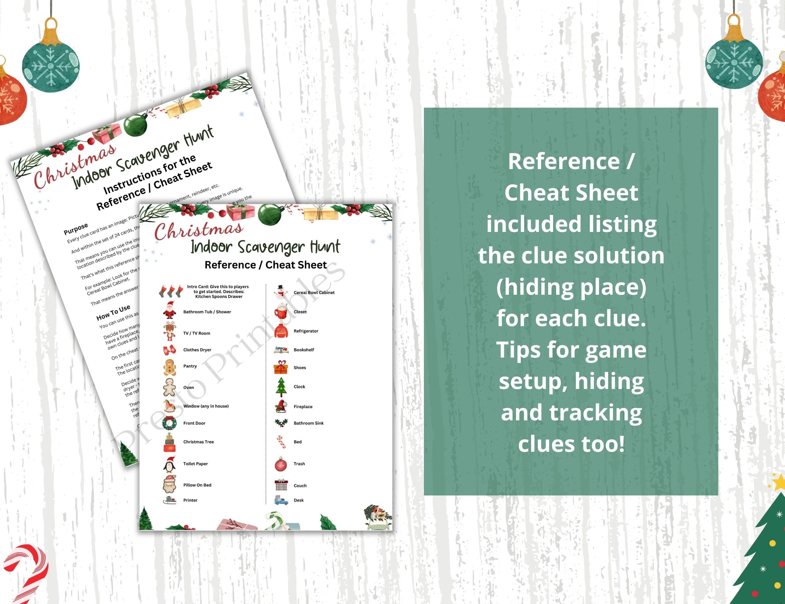 Christmas Treasure Hunt Clues Christmas Treasure Hunt - Etsy