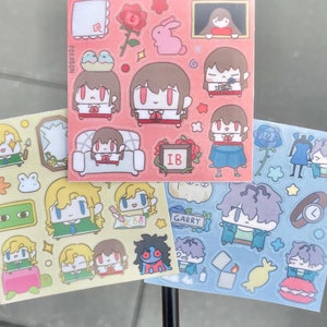 IB Chibi-stickervellen - Ib, Garry, Mary