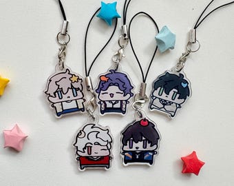 Love and Deepspace Acrylic Phone Charms - Xavier, Zayne, Rafayel, Sylus, Caleb