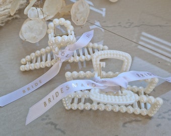 Haarschmuck Braut mit Perlen  |   Bridesmaids Geschenk | Geschenk für Brautjungfern
