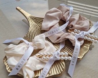 Scrunchie und Haarklammern Bride  &  Bridesmaids Geschenk |  Haarschmuck Braut |  Brautjungfern