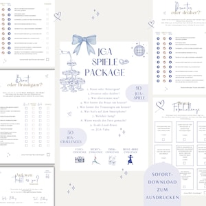 JGA Games Set to Print / Bachelor Party Game / JGA Women