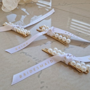 Pearl Hair Clips Bride & Bridesmaids Gift | Hair accessories bride | Bridesmaids