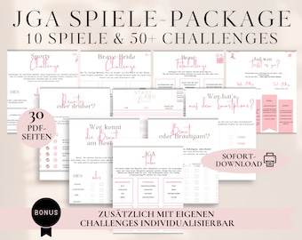 JGA Spiele Frauen JGA Challenges Junggesellinnenabschied Spiele zum Ausdrucken