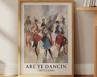 Are Ye Dancin Ceilidh Print, Scottish Art Prints, Ceilidh Dance, Scotland Poster, Scottish Painting, Impressionist Art, Scottish Gifts