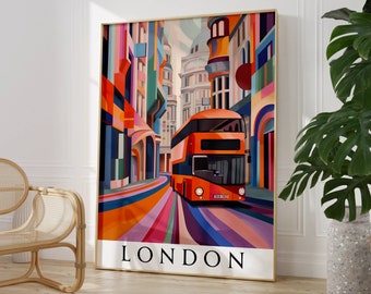 London Print, London Poster, London Travel Print, London Wall Art, London Decor, London Street Painting, London Sketches, London City Print