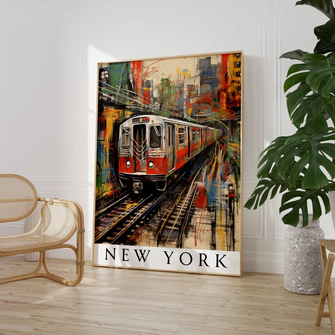New York City Print NYC Subway Poster New York Gifts USA Travel Poster ...