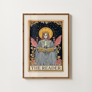 Der Leser Tarot Kartendruck Lese Wand Kunst Witchy Buch Druck Bücherwurm Druckt Bibliothek Dekor Leseecke Dekor Buchliebhaber Druck Leser Geschenk