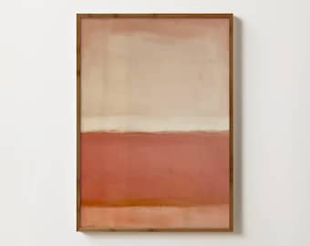 Minimalist Rustic Orange Abstract Print, Burnt Orange Wall Art, Earthy Boho Decor, Contemporary Living Room Prints, Extra Large Modern Art