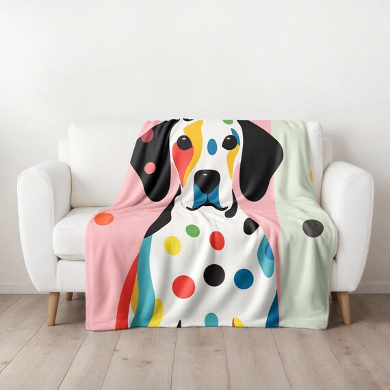 Dalmatian Blanket Dalmatian Throw Blanket Dalmatian Bedding Dalmatian Home Decor Custom Dalmatian Puppy Gift Pink Dalmatian Minky Bedspread Etsy