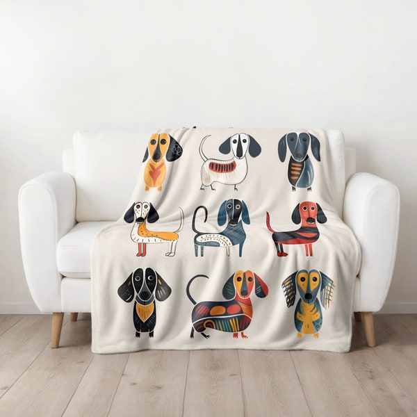 Dachshund Blanket, Dachshund Throw, Doxie Dog Blanket, Wiener Pet Blanket, Puppy Blanket, Dachshund Mum, Dachshund Gift, Sausage Dog Throw