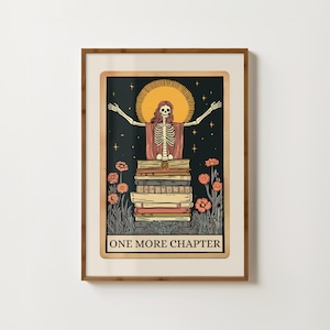 One More Kapitel Tarot Karte Druck Der Leser Tarot Poster Witchy Lese Geschenk Gothic Tarot Wand Kunst Buch Liebhaber Druck Dark Bookish Art Prints